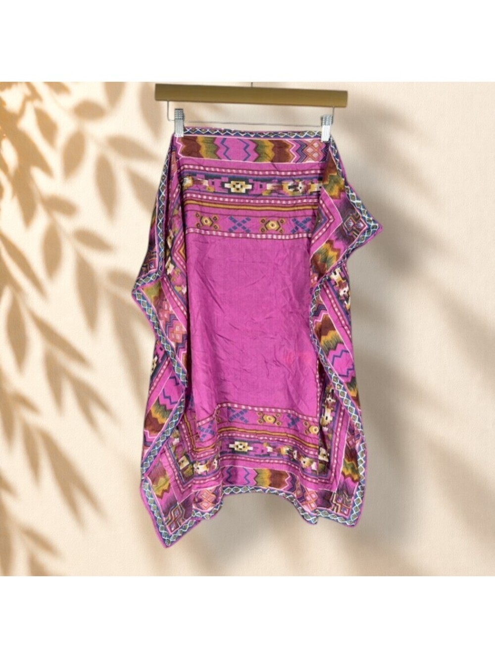Unbranded Scarf Women Purple Geometric Square Scarf Multifunctional Casual